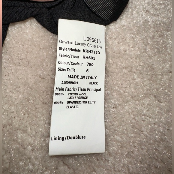 Micheal Kors COLLECTION BLACK PANTS SIZE 6 made in Italy - Picture 6 of 6